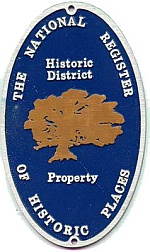 Connecticut National Register of Historic Places District Plaque