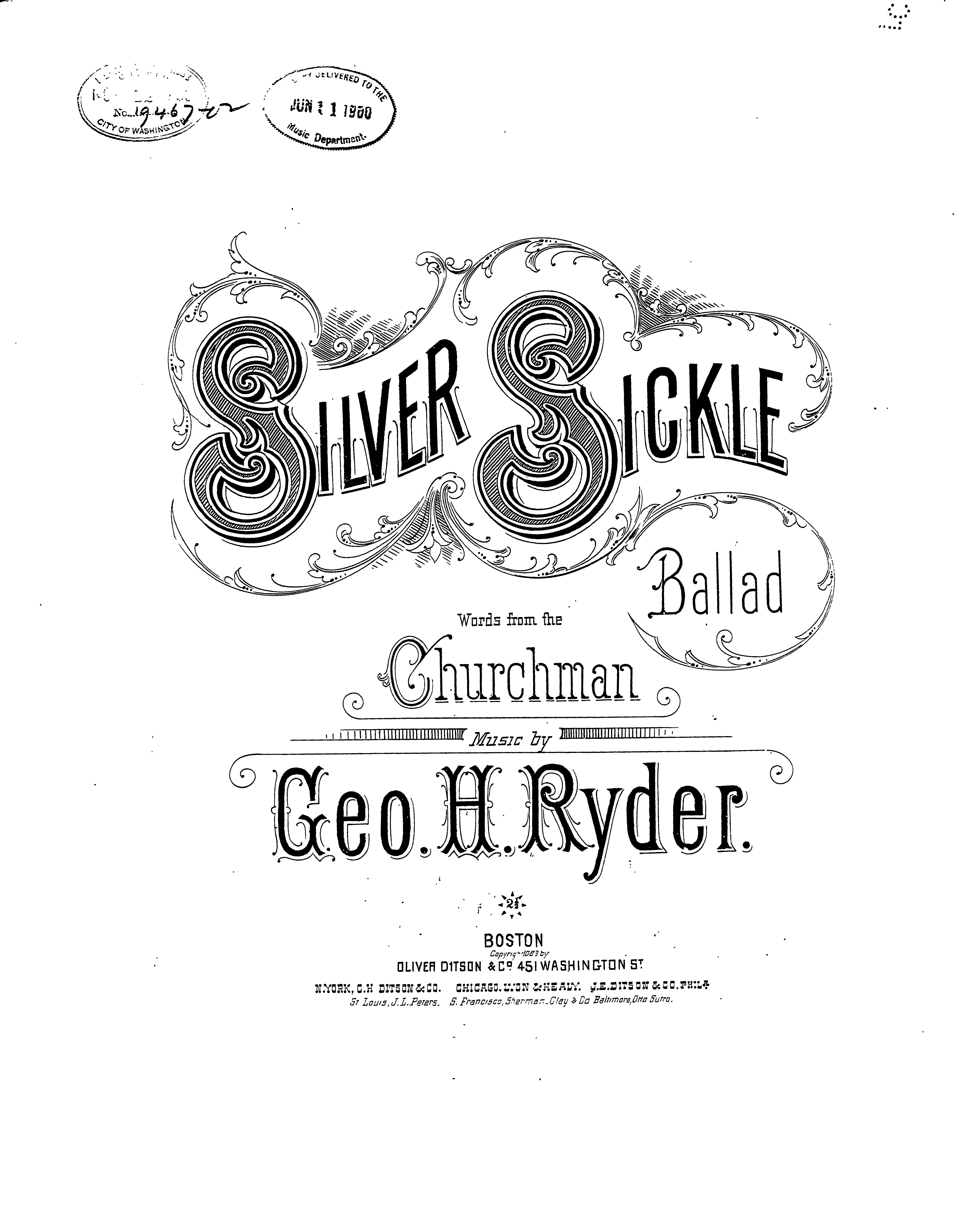 Silver Sickle, Ryder, George Horatio, page 1